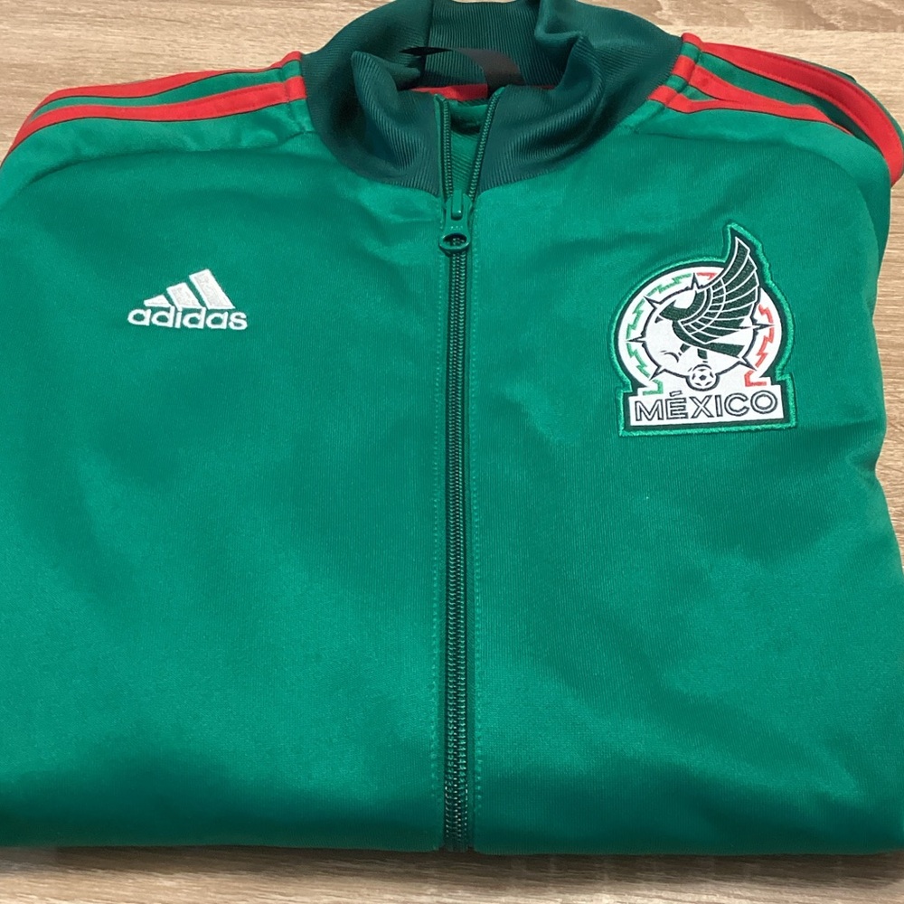 Adidas Green and Red Mexico Jacket